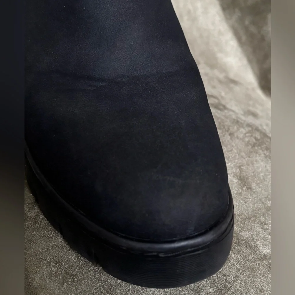 NAUTICA Laurette Size9 Women’s Black Faux Suede Wedge Heel Ankle Boot w/ zipper - Picture 12 of 16